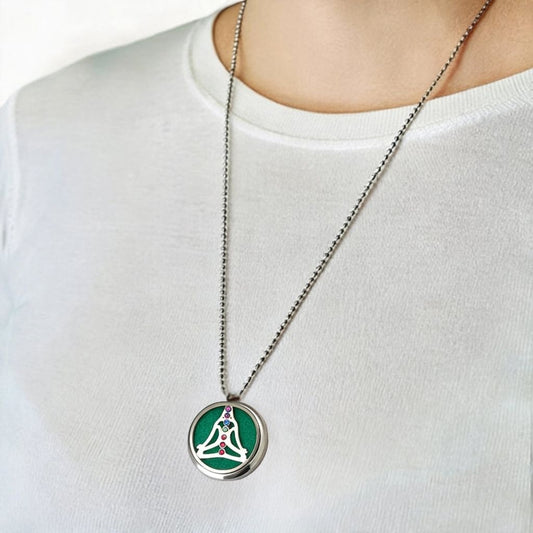Collana Diffusore di Aromaterapia – Yoga Chakra con Cristalli