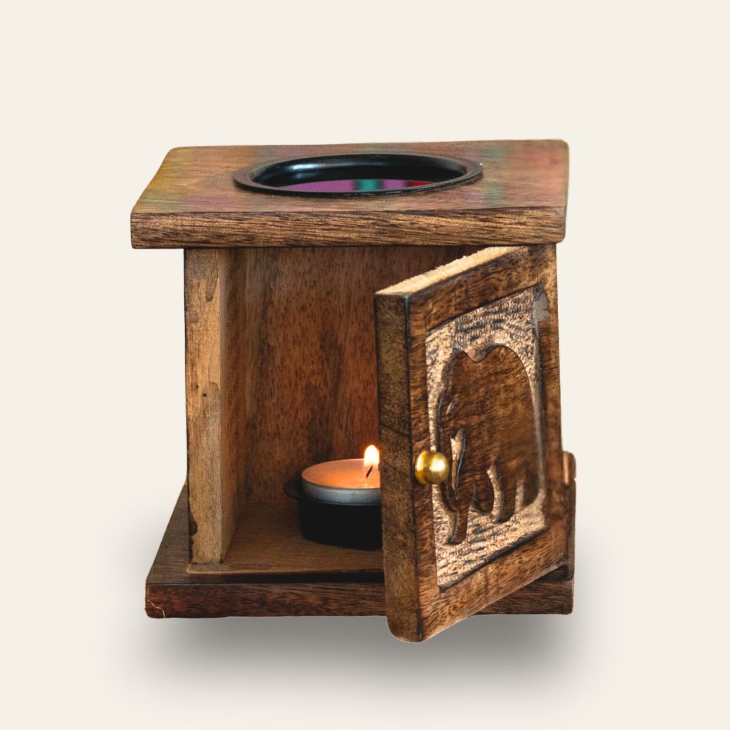 Handmade Mango Wood Oil Burner – Buddha