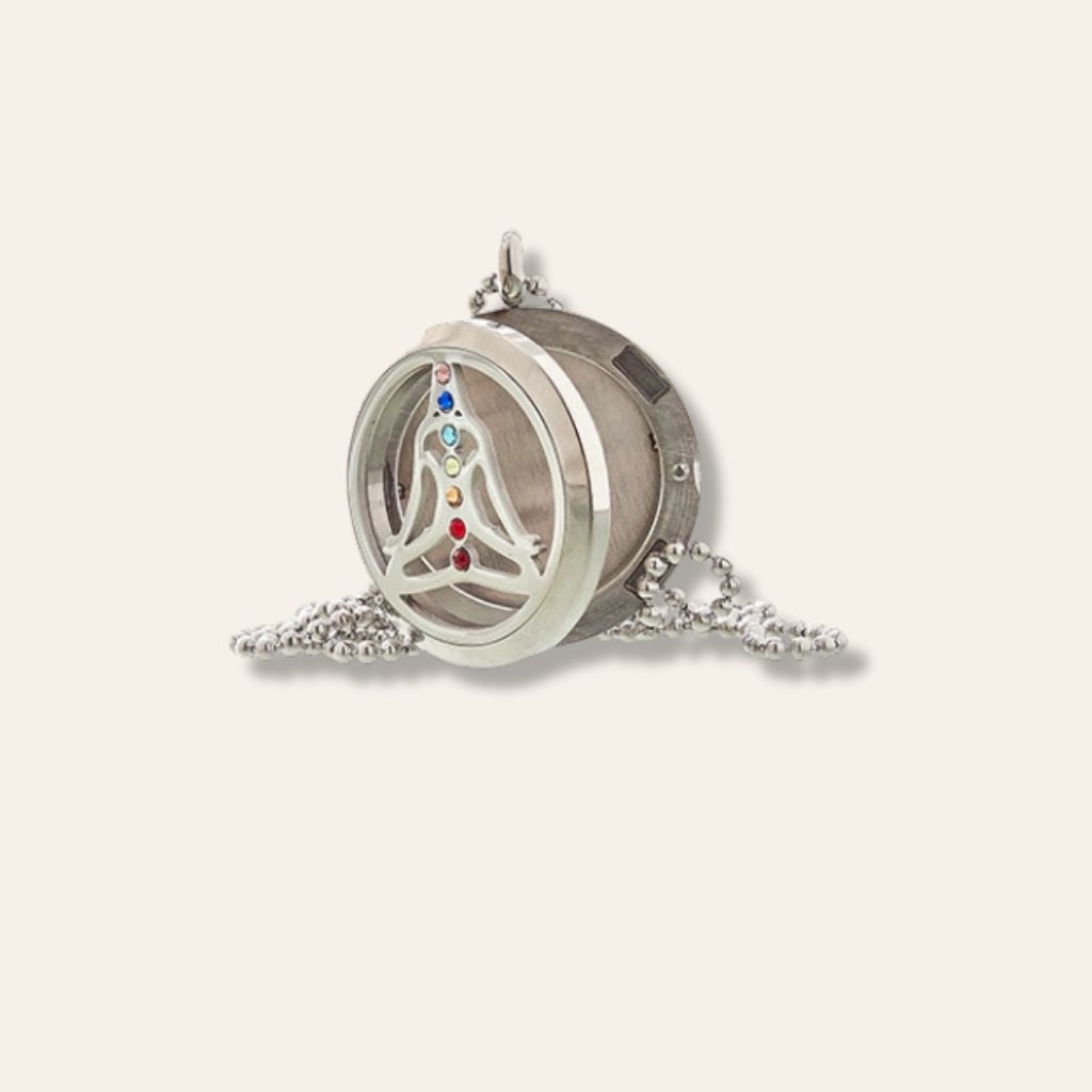 Collana Diffusore di Aromaterapia – Yoga Chakra con Cristalli