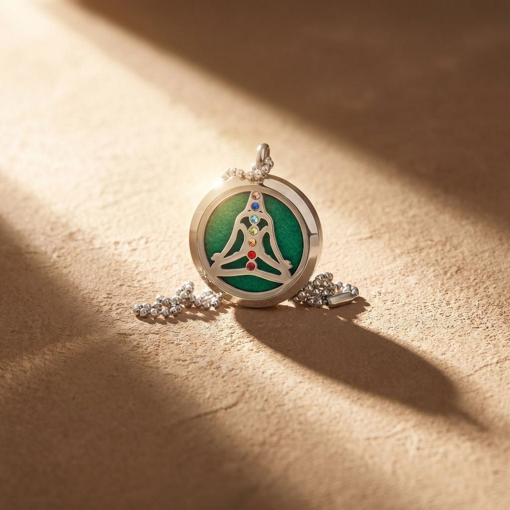 Collana Diffusore di Aromaterapia – Yoga Chakra con Cristalli