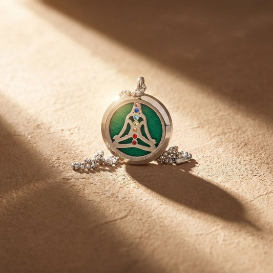 Collana Diffusore di Aromaterapia – Yoga Chakra con Cristalli