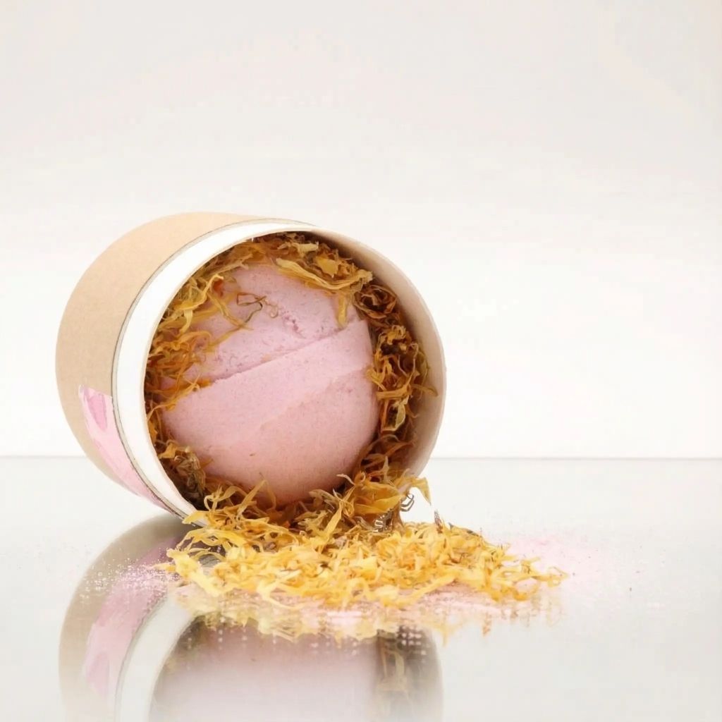 Sparkling Bath Set with Flowers – Frankincense & Rose