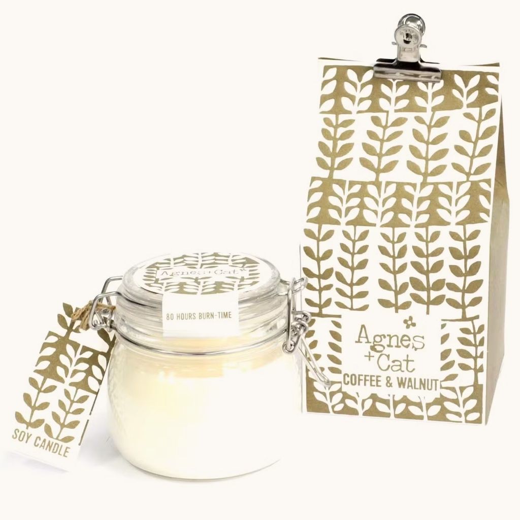 Kilner Jar Coffee & Walnut Soy Wax Candle | 400g