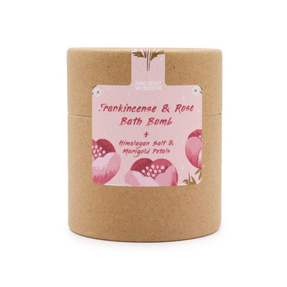 Sparkling Bath Set with Flowers – Frankincense & Rose