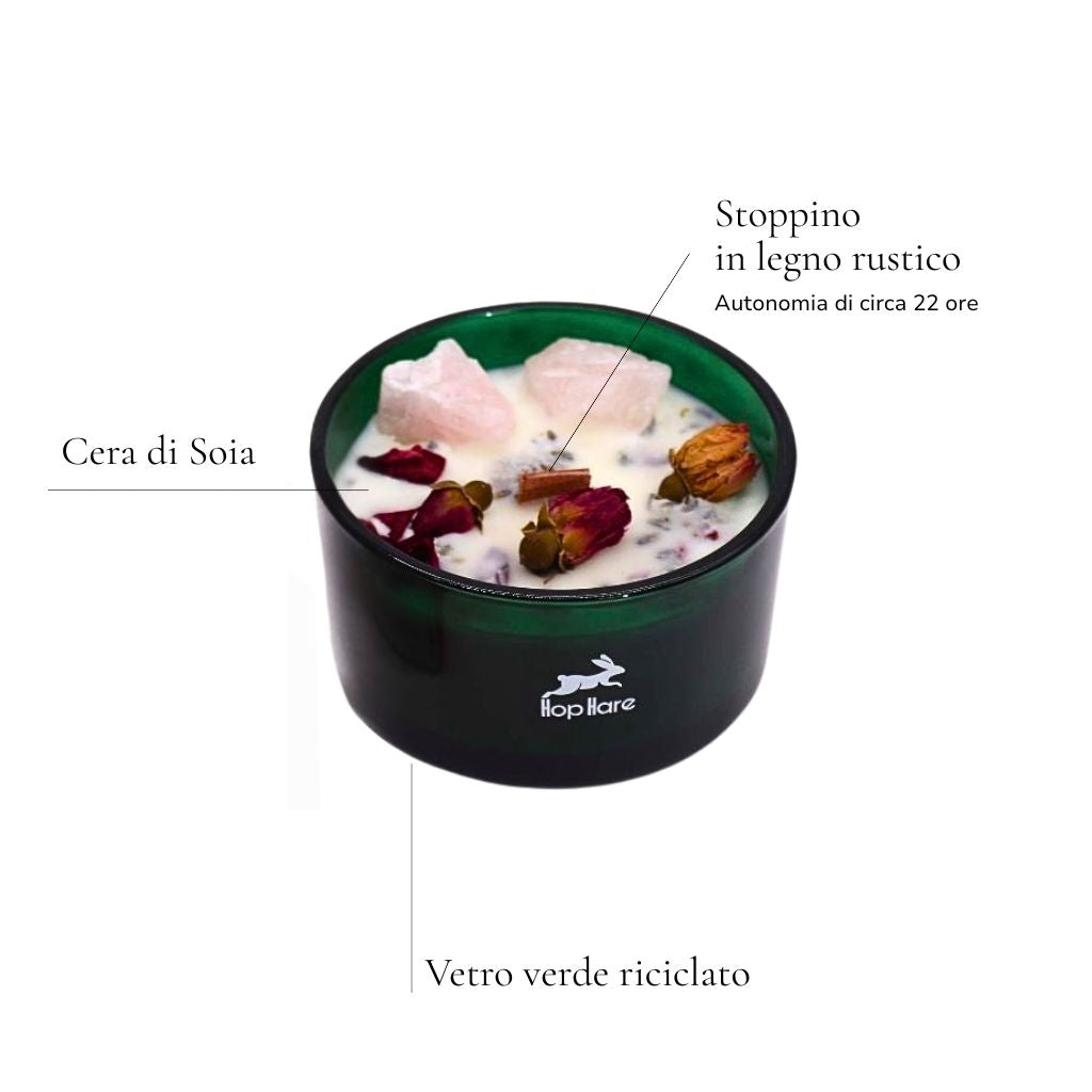 Candela con Fiore Magico Hop Hare - GLI INNAMORATI