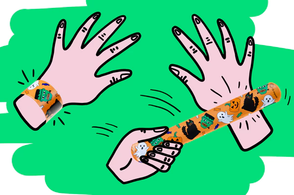 Bracciale di Halloween Slap in plastica