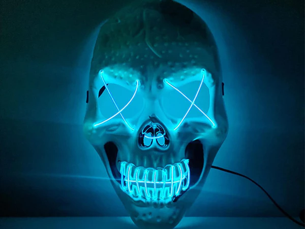 Maschera da Teschio LED Halloween