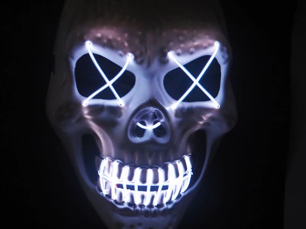 Maschera da Teschio LED Halloween