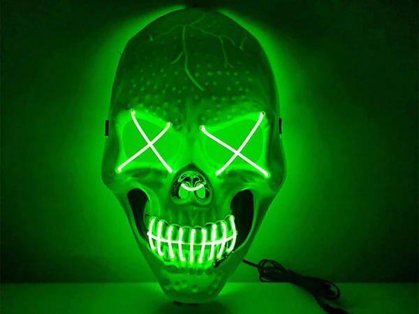 Maschera da Teschio LED Halloween