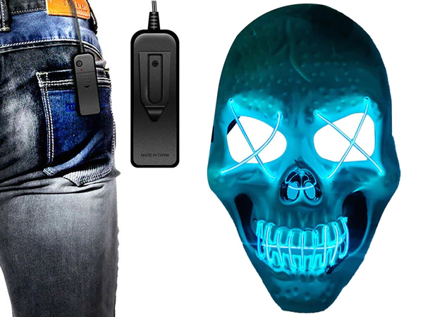 Maschera da Teschio LED Halloween