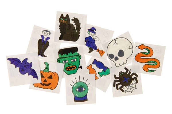 Tatuaggi di Halloween per Bambini + 12 Pezzi