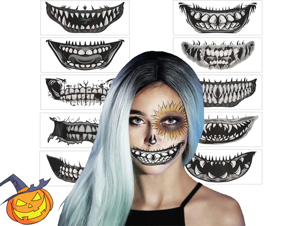Tattuaggi Denti Horror Halloween