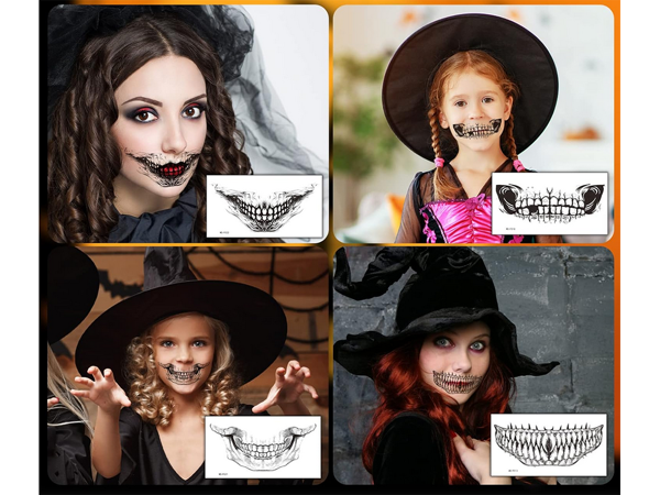Tattuaggi Denti Horror Halloween