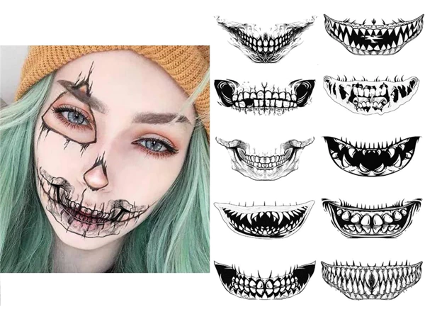 Tattuaggi Denti Horror Halloween