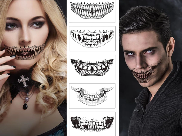 Tattuaggi Denti Horror Halloween