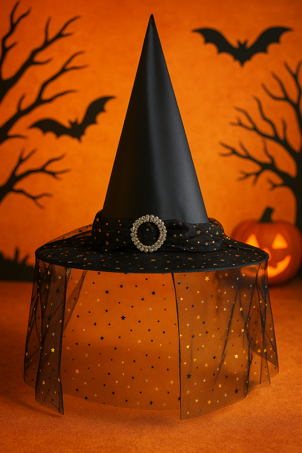 Cappello da Strega con Tulle Halloween