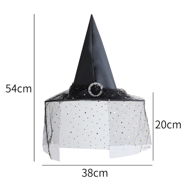 Cappello da Strega con Tulle Halloween