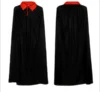 Mantella Nera di Halloween con Colletto rosso