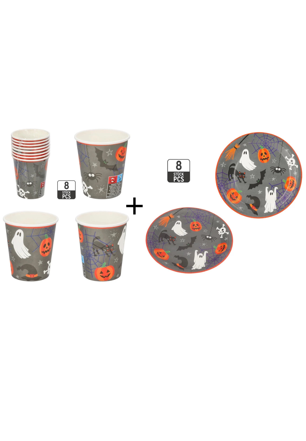 Set Bicchieri e Piatti Halloween